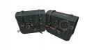 For Royal Enfield Classic 650 Genuine Leather Pannier Bags Dark Green With Mounting - SPAREZO